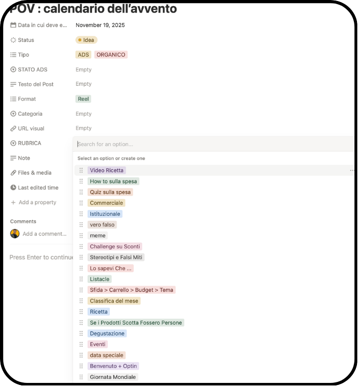 Calendario dell'avvento POV Scotta